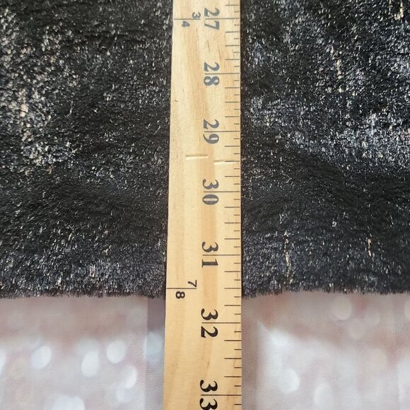 ASOS Genuine Leather Faux Fur Metallic Bronze Black Cocktail Dress, Woman's 6 - Picture 8 of 10